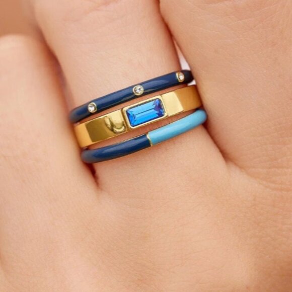 Pura Vida Ravenclaw™ 3 Ring Stack Size 10 - Picture 4 of 5